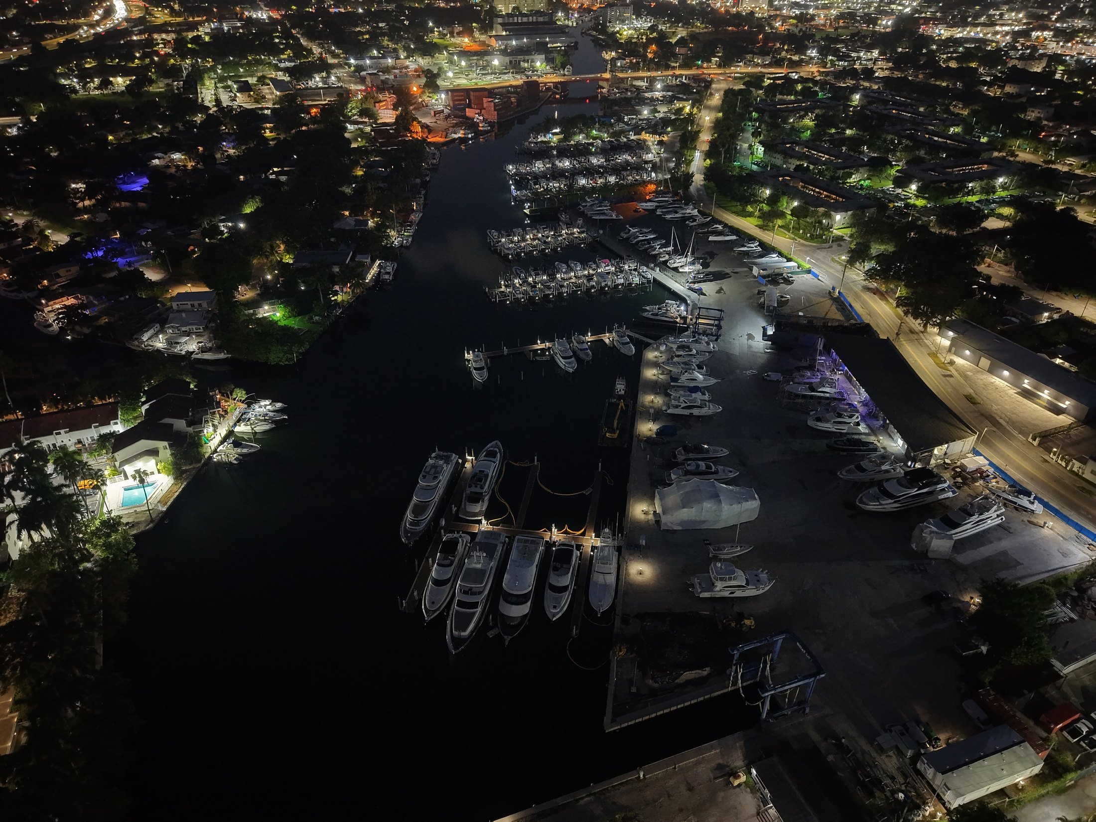 Commercial marina and boat yard aerial project